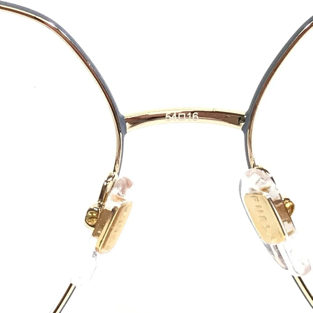 Furla Eyeglasses Frames VFU835 COL.0E91 Blue Gold Butterfly Wire Rim 54-16-140